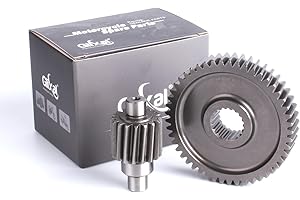 Glixal High Performance Secondary Transmission Gear, GY6 49cc 50cc 80cc 100cc Racing Final Drive Gear Set for 139QMB 139QMA 147QMD Engine Scooter Moped ATV Go Kart (17T/49T)