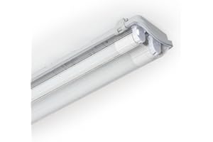 LEDKIA LIGHTING Réglette Étanche 60 cm IP65 avec deux Tubes LED Cristal 9W 140lm/W 6000K Blanc froid G13