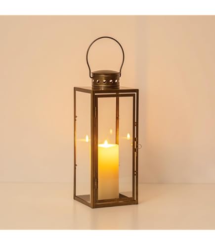 Marrakesch Marra Lantaarn van roestvrij staal en glas, helder, 30 cm, Oosterse windlicht, Marokkaanse glazen lantaarn voor binnen, Marokkaans tuinwindlicht voor buiten als tuinlantaarn