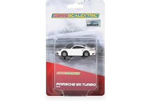 Micro Scalextric P eller sche 911 turbobil – vit. mikro