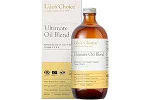 Premium Natural Source of Vegan Omega 3, 6 & 9 – Udo's Choice Ultimate Oil Blend - Cold Pressed – Plant-Based – Unprocessed – Supports Optimum Health – 500ml