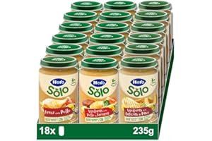 Hero Baby Caja Mixta de Tarritos de Carne - 6 Tarritos de Arroz con Pollo y 6 Tarritos de Verdura con Pollo y Ternera y 6 Tarritos de Verduritas con Delicias de Pavo, Pack de 18x235 gr