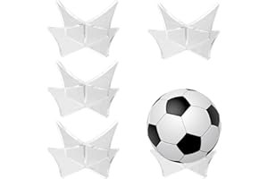 qxayxa Support de Balle, 4 Pièces Support de Ballon de Football, Support de Présentoir pour Ballon de Sport en Acrylique Parent pour Basketball Volleyball Football Ballon Rugby Ball
