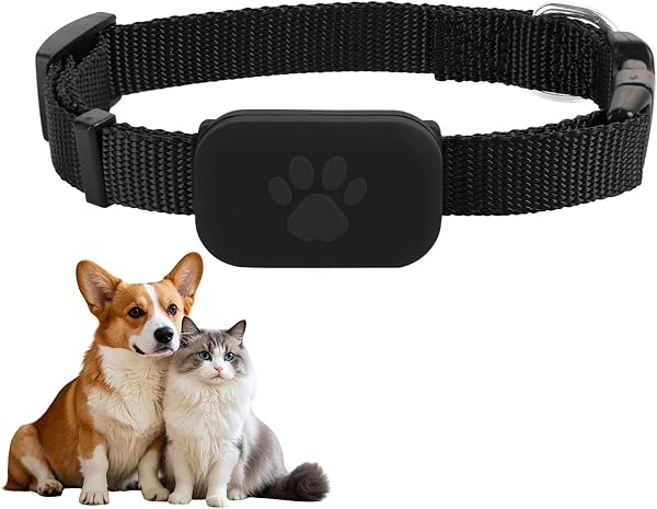 Rastreador GPS Gato Perro, Rastreador Para Animales, Sin Suscripción Mensual, Impermeable Bluetooth, Collar Ajustable, Localización GPS, Larga Vida De La Batería, Compatible Con iOS Y Android (negro) - 1