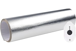 LongZYU Hitzeschutz Aluminium Platte 60 x 100 cm Kleberücken Aluminium Glasfaserblatt Praktische Hitzeschild Aluminisierte Hitzeschutzmatte Hitzeschutzfolie Selbstklebend für Schlauch Rohrisolierung
