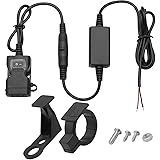 VORCOOL USB Motorrad Ladegerät Lenker Rückspiegel Wasserdicht Dual Ports 3.1A Schnelllade Steckdose Adapter mit Schalter für 
