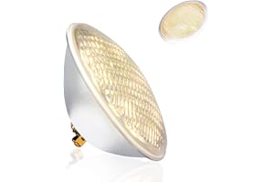 KOLLNIUN Iluminación LED para piscina, PAR56, luz blanca cálida, IP68, resistente al agua, 40 W, 12 V CA/CC, iluminación subacuática