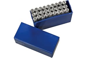 SW-Stahl 08801L Schlagzahlen 4mm I Prägewerkzeug Härtegrad I Buchstaben Stempel Metall Präzision I Handstempel Alphabet 27-teilig I Gravur Stempel Legierung