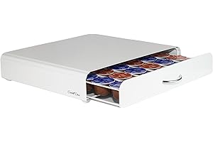 Castell Deco - Porta capsule di caffè per 36 capsule Dolce-Gusto | Supporto per capsule con cassetti | Contenitore per capsule di caffè | Dispenser per capsule | Caffetteria | Bianco