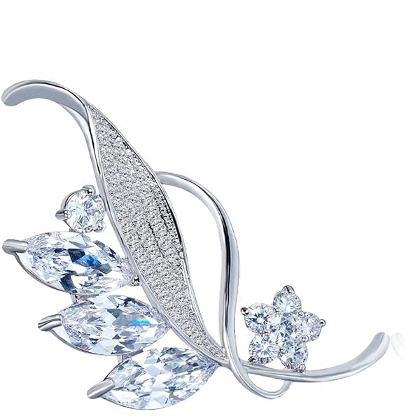 Broche Argent 835 Avec Cristal Bleu Topaze – Élégance Vintage