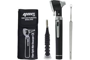 YNR Mini Magnification Diagnostic Otoscope - LED Direct Light, Ear Wax Remover, Ear Healthy Tool for Doctors, Nurses, Adults, Kids, Baby & Elder Pets Animals | (Black)
