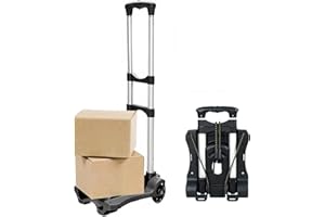 XINGHE Sack barrow, 88lb/40kg sack truck Cart with 2 Wheels, Compact Trolley Portable folding sack truck for Home Office Shopping Travel Use, Light Weight and Easy to Carry