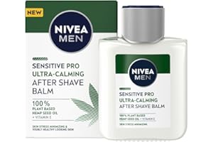 NIVEA MEN Sensitive Pro - Bálsamo Aftershave Ultra Calmante - Bálsamo hidratante - Calma, Suaviza, Hidrata - Aceite de Cáñamo y Vitamina E - Anti Estrés, Sequedad e Irritación - Piel Sensible - 100 ml