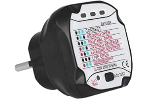 WALFRONT Tester di Presa a Muro Rilevatore Automatico di Corrente Elettrica Tester di Presa Elettrica BSIDE AST01(220V)
