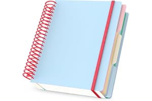 Yarotm Quaderno a Righe A5-1PC Quaderni a Spirale 16.3x20.5cm - 90GSM Carta Taccuino a Righe - 120 Fogli/240 Pagine Block Notes A5 - Notebook Quaderno A5 - Taccuino Copertina Morbida e Spirale