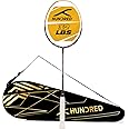 HUNDRED Primearmour 800 Carbon Fibre Strung Badminton Racket with Full Racket Cover for Intermediate Players