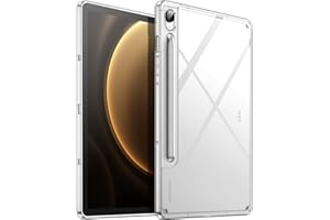 JETech Przejaśniać Etui dla Samsung Galaxy Tab S10 Lite / S10 FE / S9 FE 10,9 Cala, Nie Żółknie Przezroczyste Szczupły Osłona Tabletu z Twardym PC Tył i Miękkim TPU (Przezroczyste)