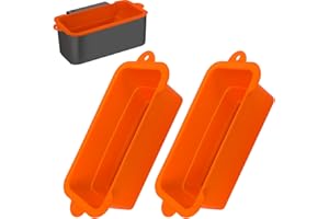 Koolstuffs Silicone Grease Cup Liners for Blackstone 36 28 22 17 Inch Griddle, 2 Pack Reusable Grease Catcher Liner Grill Grease Tray Accessories for Blackstone