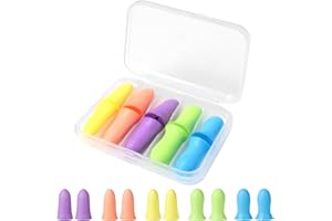 Aurora & Tithonus Tapones Oidos Ruido Dormir, Espuma Suave y Ligera Tapones Dormir Snr 35.5 Db Con Estuche De Transporte Para Aislamiento De Sonido, Dormir, Estudiar, Trabajar (5 Pares)