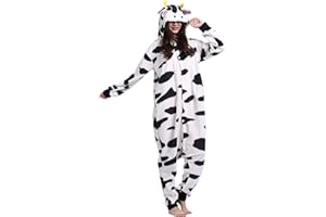 ULEEMARK Unisexe Anime Kigurumi Adulte Pyjama Femme Onesie Adulte Ado Hivers Couple Halloween Habillage Animé Costume Carnaval Combinaison Vêtements De Nuit