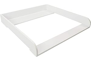 ‎PUCKDADDY Puckdaddy Anton | Wickelaufsatz kompatibel mit IKEA Nordli Kommoden u.Ä. | 80x76x10 cm | Wickelauflage aus weißem MDF-Holz | Premium Wickelaufsatz inkl. Montagematerial zur Wandmontage