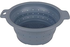 BIRAMBEAU - Ustensiles de Cuisine – Passoire Pliable Rétractable Silicone 26cm Ø - 2 Tailles différentes - Idéal Gain de Place