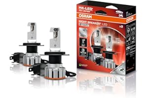 OSRAM NIGHT BREAKER LED START H4, abbaglianti e anabbaglianti a LED con omologazione stradale, fino al 230% di luminosità in più, 6000 K, 12 V