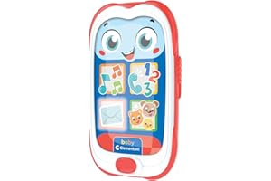 Clementoni Baby Baby Smartphone, Telefono Bambini 6-36 Mesi, Centro attività con 4 Tasti per Imparare Parole, Animali e Numeri con Canzoni e Filastrocche, Lingua Italiana, 17930