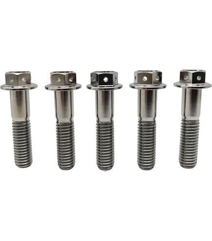 Tbest Icletta Bullone, 6 Pezzi Bulloni In Lega Di Titanio M5 X 18mm