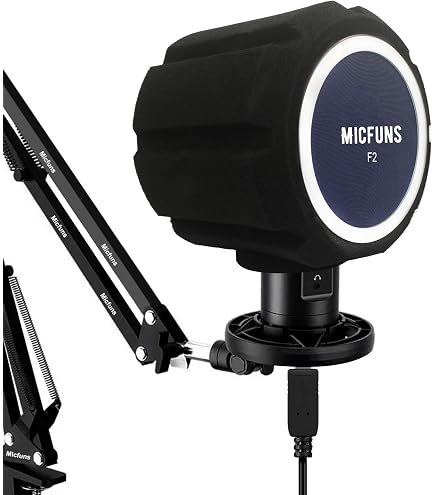 Boule D'isolation / Filtre Anti-réverbération Pour Microphone - Portable, Noir, Pour Studio Maison, Podcast, Chant - 6