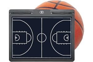 Lavagna Tattica Basket, RoseFlower Cartella Tattica di Basket per Allenatori con Tavoletta LCD Scrittura, Penna - Basket Allenatore Board Cartellina Tattica Basketball Coach Board Lavagnetta Strategie