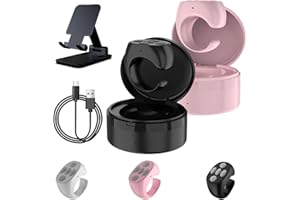 NNBWLMAEE Fingertip Wireless Bluetooth Remote Control, Remote Scrolling Ring, Comfortable Bluetooth Scrolling Ring, Remote Control Shutter/Clicker, Scroll Videos,Volume Control,for IOS Android (2Pcs-B)