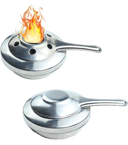 Appareil Fondue 2 Réchauds à Alcool Portables En Inox - Brûleur Détachable Pour Fondue, Hot Pot, Cuisine En Extérieur Bruleur Pour Fondue