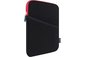 Lacdo Custodia Protettiva Borsa Tablet per 10.9" New iPad 2022, 11" iPad Pro, 10.2" New iPad 2021-2019, 10.9" New iPad Air 5 4, 10.5" iPad Pro, 10.4" Samsung Galaxy Tab S9 A8, Lenovo Tab M10, Rosso