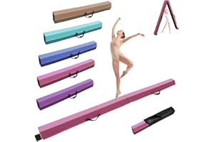 SportBob schwebebalken Kinder Schwebebalken klappbar Balken Gymnastik 240/270/300cm PU Leder schwebebalken für zuhause balancierbalken Balance Beam Training Beam für Kinder, Fitness/Training/Turnen