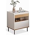 NKX Modern Bedside Table Luxury Nightstands Multifunction Nightstand For Bedroom