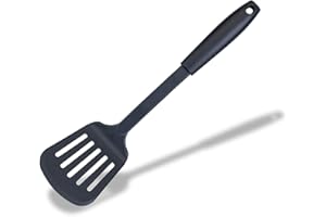 Fackelmann INITIAL Slotted Turner, Plastic, Fish Slice, Non-Stick Kitchen Cooking Spatula, Anti-Scratch, Burger Flipper, Heat-Resistant, Cooking Draining & Frying BBQ Utensil, 31.5cm