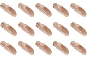 VASTSEA 15 Pezzi Mini Cucchiaio Legno, Cucchiaio Legno Sale da Bagno, Cucchiaio da Caffè in Legno, Cucchiaio Utensili da Cucina, Applica a per Sale, Zucchero, Caffè, tè, Spezie(Marrone)