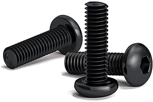 VEIKEN 200 viti nere M3 x 10 mm con testa rotonda esagonale per chiave a brugola. Lega di acciaio classe 10.9. Lunghezza: 10 mm. Testa a bottone ISO 7380. Acciaio temprato al carbonio ad alta durezza