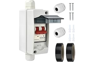 NUZEKY Solar DC Isolator Switch Circuit-Breaker - - 2 Pole 60A (12V-400V) PV DC Isolator Switch IP65 Waterproof Housing - Photovoltaic Circuit Breaker for Solar System