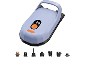 AIRBANK 20PSI Rechargeable SUP Air Pump The Whale Shark Pro, 7500 mAh Battery Dual Stage Smart Inflator & Deflator, Auto-Off AC/DC Charging