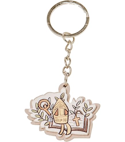 Portachiavi croce di gesù in legno decorazione borsa Charm portachiavi per auto portachiavi con ciondolo fatto a mano regalo religioso cristiano  36