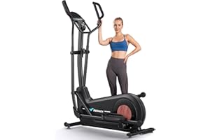 ‎MERACH MERACH Crosstrainer für Zuhause mit 47 cm Schrittlänge, Ultraleise Ellipsentrainer mit Magnetwiderstand, 8 Widerstandsstufen, für Effektives Ausdauertraining, Mit Eigener App, Belastbar Bis 180 KG
