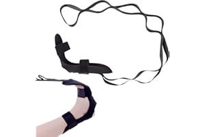 ACONDE Correa de Estiramiento Sin Dolor para Piernas, Ligamentos y Yoga - Ejercicio para Músculos de las Piernas - Color Negro