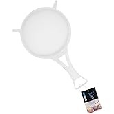 Chef Aid 12cm Wide Nylon Mesh Plastic Strainer in White - Ideal for Draining, Straining, and Washing Beans, Fruits, Vegetable