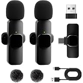 Wireless Noise Reduction Microphone for iPhone 17 16 15 Pad | Wireless Lapel Microphone, Portable Microphone for Video Record
