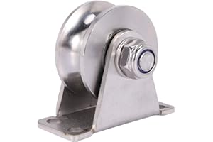 Dciustfhe 1Pack U-Type Steel Pulley Block Mute Bearings Sliding Roller Track Wheel