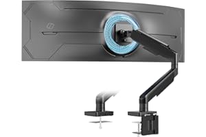 IMtKotW Monitor Tischhalterung für 17-49 Zoll LED LEC Bildschirm, Gasfeder Monitorhalterung Höhenverstellbar Schwenkbar Neigbar Einarmig Monitor bis zu 2-20 kg, VESA 75/100 mm