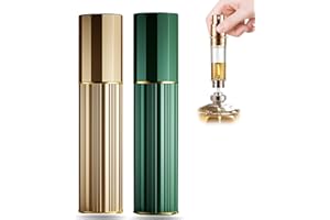 VVGAOGES 10ml Parfümzerstäuber Nachfüllbar,Parfum Zerstäuber für Unterwegs,Reiseflaschen zum Befüllen,Sprühflasche Klein für Parfum,Parfümflaschen Leer für Reise (Gold & Grün)