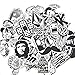 Price comparison product image Suboer 60pcs Black and White Waterproof Random Stickers Skateboard Snowboard Vintage Vinyl Sticker Graffiti Laptop Luggage Car Bike Bicycle Decals Mix Lot Fashion Cool
